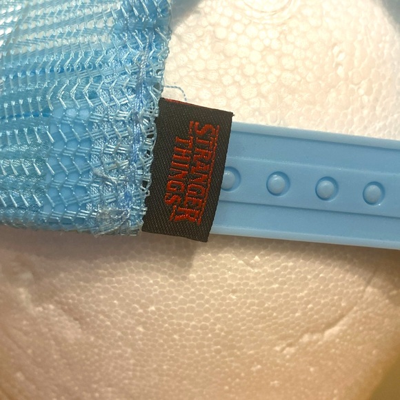 Blue Netflix Stranger Things Adjustable Snap Back Trucker Style Thinking Cap Hat - Picture 7 of 13